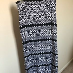 Black and White Maxi Skirt